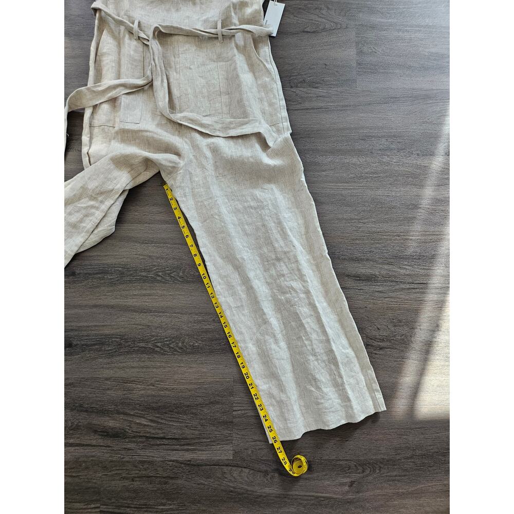 Reformation Women's Naomi Linen Jumpsuit Beige Natural NWT Size 12 - Picture 16 of 16